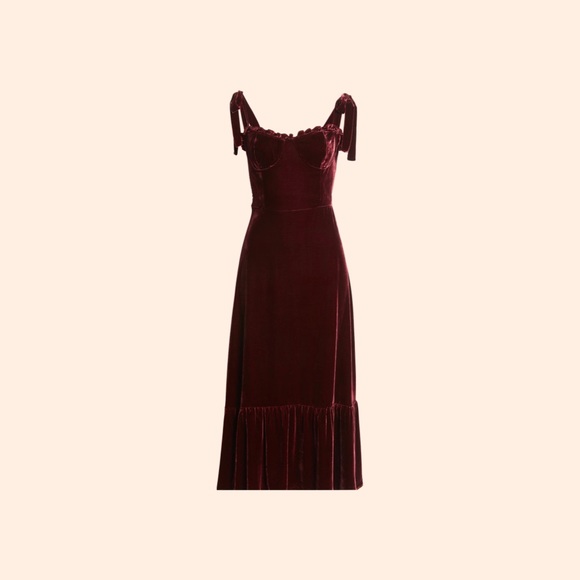 Reformation Antoinette Dress (Plum) - Picture 1 of 4